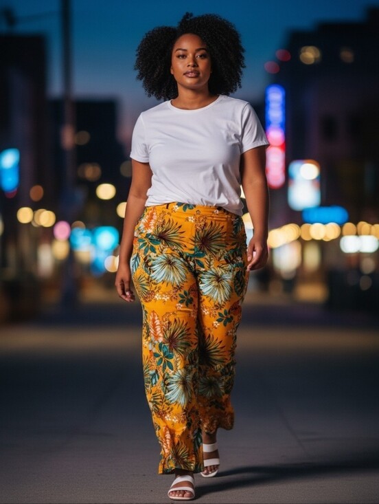 Noflik Pants - Noflik Women Elastic High Waisted Bell Bottom Flare Pants w/Side Slits Size 2XL